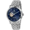 r8823118009-original-maserati-men-watch-blue-dial-silver-metal-strap-automatic-egypt ساعة مازيراتي للرجال R8823118009