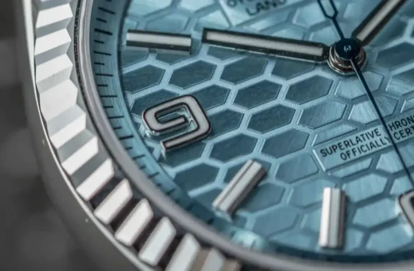 img_5850_11zon ساعة رولكس لاند دويلر للرجال استيك فضي مينا لبني