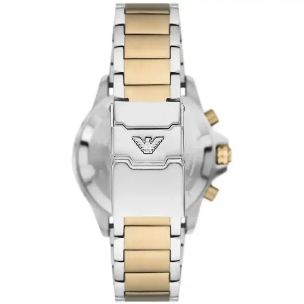 ساعة امبريو ارماني استيك معدن – فخامة فضي × ذهبي بإطلالة راقية