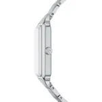 ⁦ساعة فوسيل حريمي استيك معدن فضي – مينا فضي لؤلؤية مع مؤشر شمسي قمري⁩ - الصورة ⁦13⁩