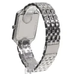 ⁦ساعة فوسيل حريمي استيك معدن فضي – مينا فضي لؤلؤية مع مؤشر شمسي قمري⁩ - الصورة ⁦11⁩