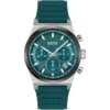 1514244-hugo-boss-watch-men-green-dial-rubber-strap-quartz-battery-analog-chronograph-candor ساعة هوجو بوس للرجال 1514244