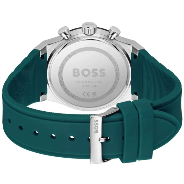 1514244-hugo-boss-watch-men-green-dial-rubber-strap-quartz-battery-analog-chronograph-candor_3 ساعة هوجو بوس للرجال 1514244