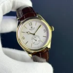 ⁦ساعة رولكس Perpetual 1908 مينا أبيض بحزام جلد بني⁩ - الصورة ⁦3⁩