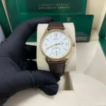 ⁦ساعة رولكس Perpetual 1908 مينا أبيض بحزام جلد بني⁩ - الصورة ⁦4⁩