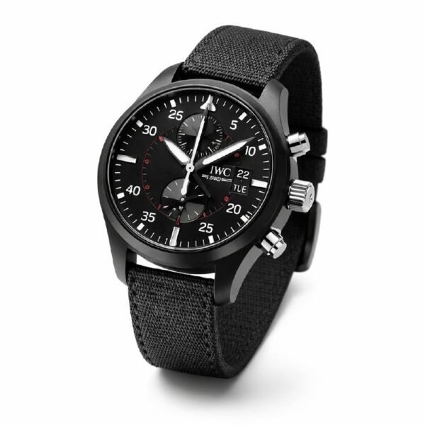 b246d927-f6db-48f6-b11a-3eb78af6f207 ساعة IWC Pilot’s Watch Double Chronograph TOP GUN Ceratanium