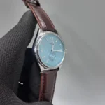 ⁦ساعة رولكس 1908 مينا آيس بلو بحزام جلد بني⁩ - الصورة ⁦5⁩