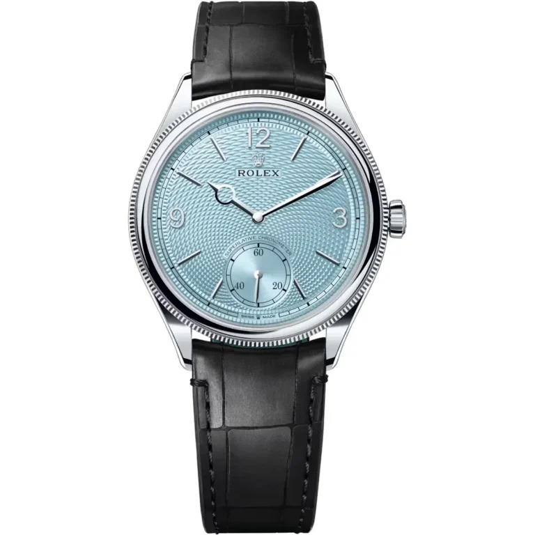 ساعة رولكس 1908 برباعية بلاتين وميناء "تيفاني" متموج - الإصدار الأرقى (High Mirror Quality)