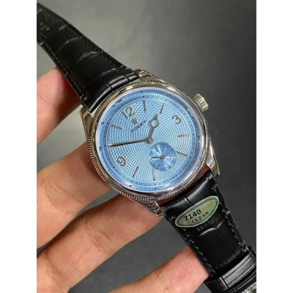 ساعة رولكس 1908 برباعية بلاتين وميناء "تيفاني" متموج - الإصدار الأرقى (High Mirror Quality)