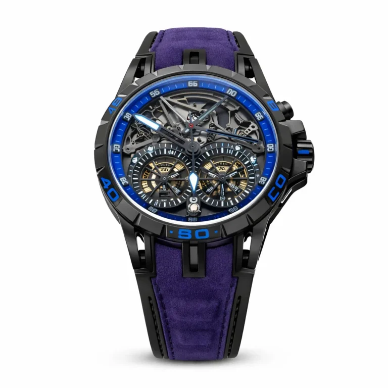 ساعة روجر دوبوي إكسكاليبور - إصدار إعصار الكربون الأزرق