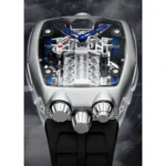 Bugatti x Jacob & Co. Men’s Silver Skeleton Engine Watch