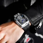 Bugatti x Jacob & Co. Men’s Silver Skeleton Engine Watch