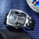 Bugatti x Jacob & Co. Men’s Silver Skeleton Engine Watch