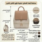 حقيبة ظهر نسائية من كالفن كلاين باللونين الأبيض والبني