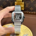 ساعة كارتييه Cartier رجالي سانتوس Santos بميناء أسود
