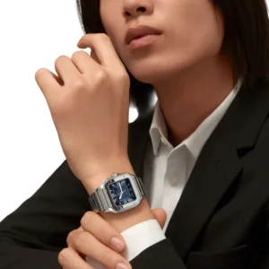 ساعة كارتييه Cartier رجالي سانتوس Santos بميناء أزرق