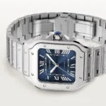 ساعة كارتييه Cartier رجالي سانتوس Santos بميناء أزرق