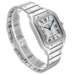 ساعة كارتييه Cartier رجالي بميناء أبيض وشكل مربع