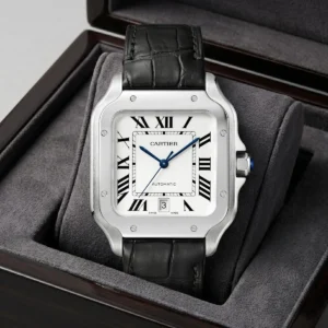 ساعة كارتييه Cartier رجالي بميناء أبيض