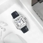 ساعة كارتييه Cartier رجالي بميناء أبيض