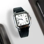 ساعة كارتييه Cartier رجالي بميناء أبيض