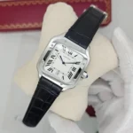 ساعة كارتييه Cartier رجالي بميناء أبيض