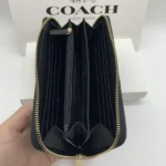 محفظة كوتش COACH حريمي أسود بسحاب موديل F53834