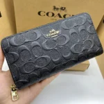 محفظة كوتش COACH حريمي أسود بسحاب موديل F53834