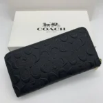 محفظة كوتش COACH حريمي أسود بسحاب موديل F53834