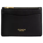 محفظة كوتش COACH حريمي جلد أسود مع حافظة كروت قابلة للفصل