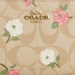 محفظة كوتش COACH حريمي كابولي بنقشة الورود موديل CR969