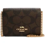 محفظة كوتش COACH ميني بسلسلة سيجنتشر موديل CZ278