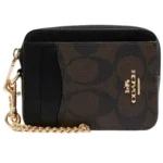 محفظة كروت كوتش COACH حريمي بسحاب سيجنتشر موديل CW883