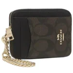 محفظة كروت كوتش COACH حريمي بسحاب سيجنتشر موديل CW883