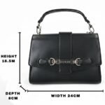 حقيبة يد نسائية سوداء من جيس Guess ، حقيبة كتف Hwvg95 00200