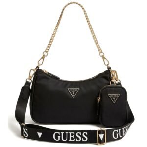 حقيبة كتف نسائية سوداء من جيس Guess