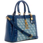 حقيبة يد نسائية من جيس Guess باللونين الأزرق والأبيض ، موديل Hwda9213060