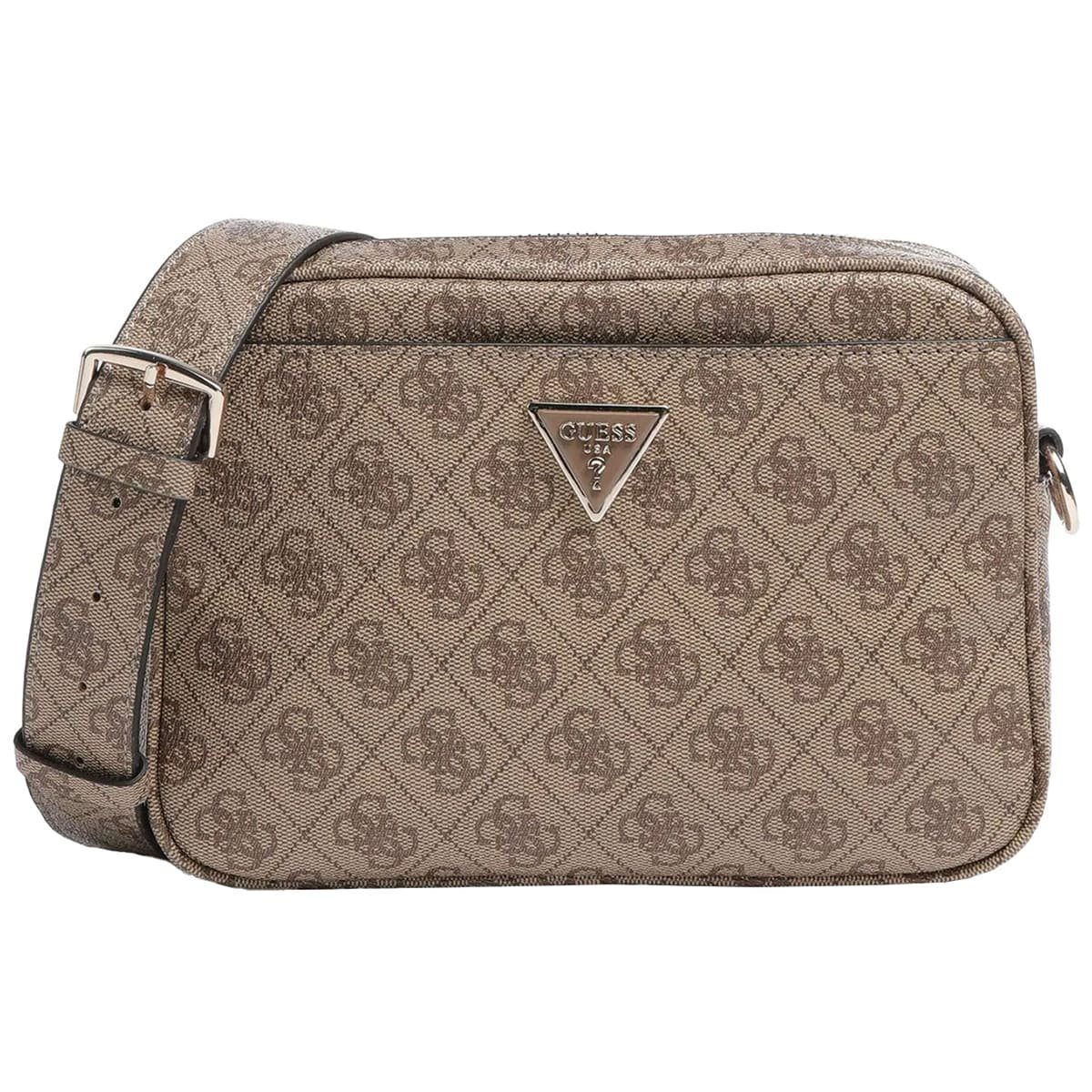guess-brown-latte-women-cross-body-bag-hwsg87-78140-ltl حقيبة كروس بودي نسائية من جيس Guess بلون بني لاتيه ، موديل Hwsg87 78140