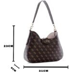 حقيبة كتف نسائية بنية اللون من جيس Guess ، موديل Hwesg839002