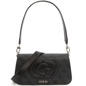 حقيبة كتف نسائية من جيس Guess باللون الأسود الفحمي Hwesg951320