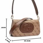 حقيبة كتف نسائية من جيس Guess بلون بني لاتيه ، موديل Hwesg951320