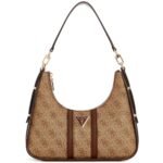 حقيبة كتف نسائية من جيس Guess ، لون بني فاتح ، شعار لاتيه ، موديل Hwsg9000180