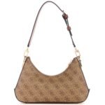 حقيبة كروسبودي نسائية من Guess بشعار جيس لاتيه ، لون بني فاتح ، رقم الموديل Hwsg7993730 Ltl
