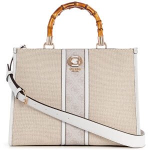 حقيبة يد نسائية من جيس Guess باللونين الوردي والأبيض ، موديل Hwag9337220 Ndl