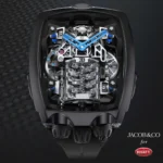 Jacob & Co. for Bugatti Chiron Tourbillon Men’s Black Skeleton Watch