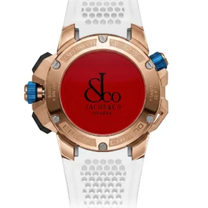 Jacob & Co. Men’s Epic X Chrono Blue Dial White Strap Watch