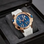 Jacob & Co. Men’s Epic X Chrono Blue Dial White Strap Watch