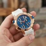 Jacob & Co. Men’s Epic X Chrono Blue Dial White Strap Watch
