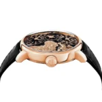 Jacob & Co. Men’s World Map Dual Time Rose Gold Tone Watch