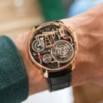 Jacob & Co. Men’s Oil Pump Rose Gold-Tone Skeleton Watch